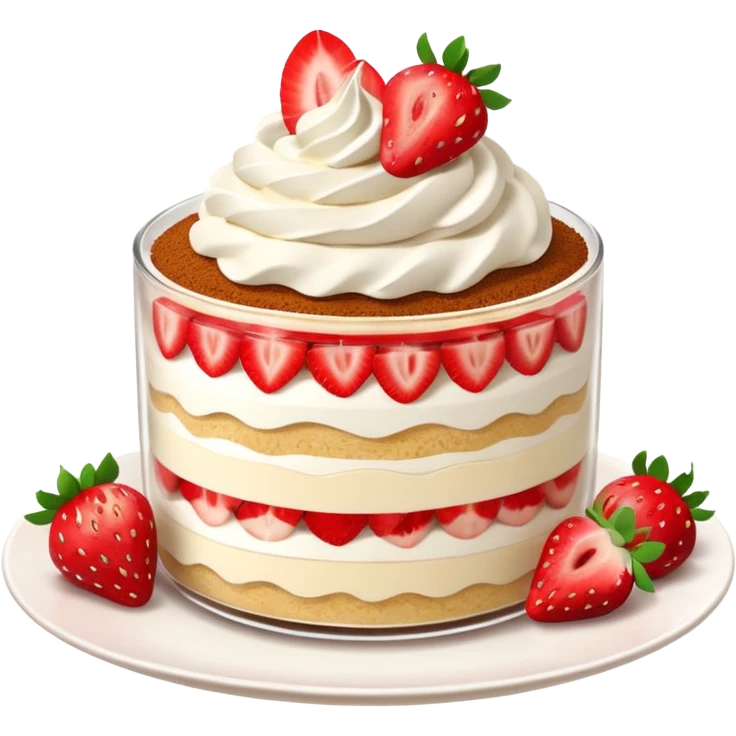 strawberry tiramisu  emoji