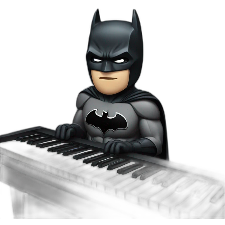 batman playing piano emoji