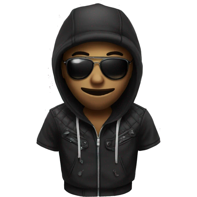 real gangsta with mask emoji