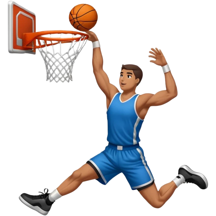 a single arm dunking a basketball into a hoop emoji