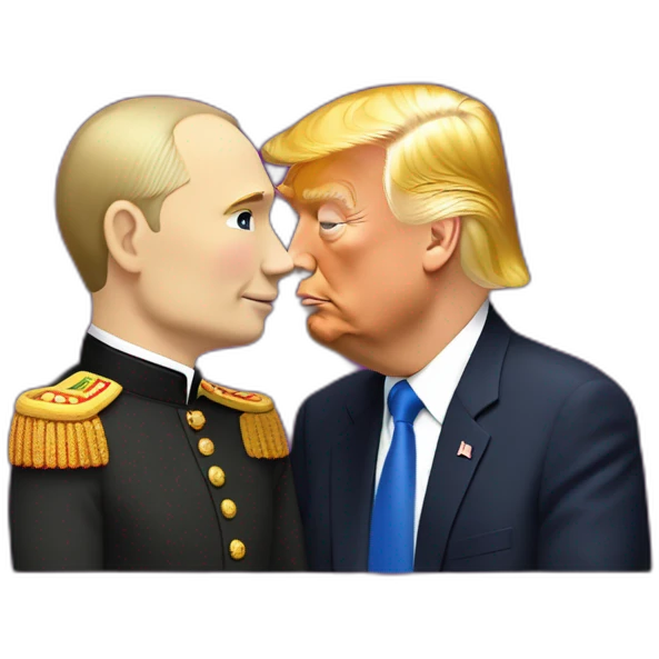 trump-and-putin-kissing,-lgbtq+ friendly, positivity, inclusiveness emoji