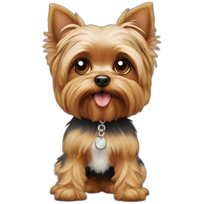 perro chiquito yorki despeinado feo viejo emoji