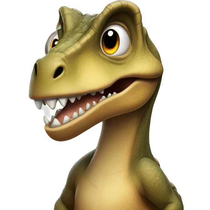 Dinosaur flipping you off emoji