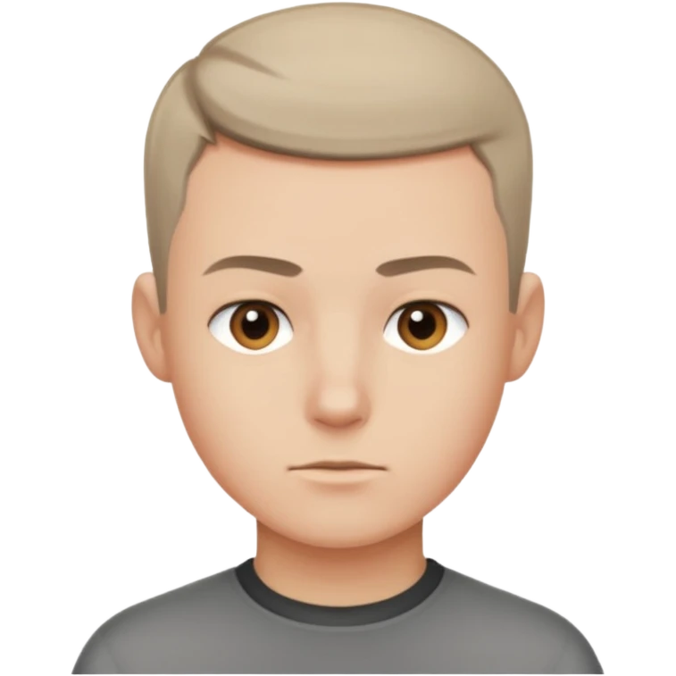 crew cut shorter hair emoji