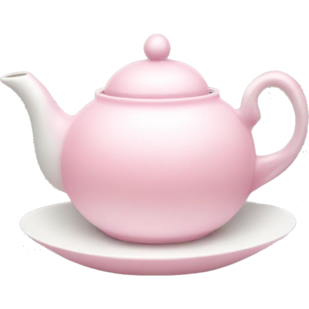Pastel pink and white tea set emoji