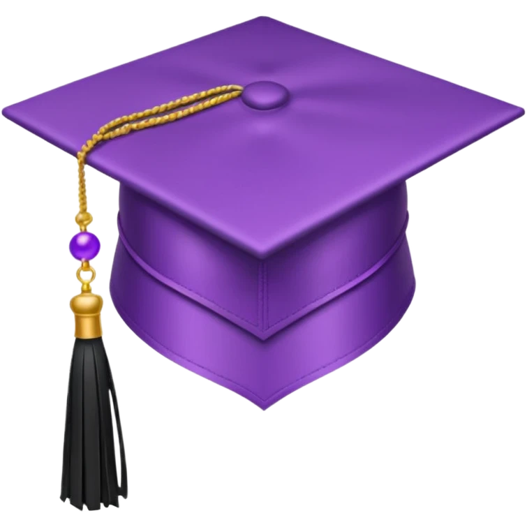 lilac standard graduation cap emoji