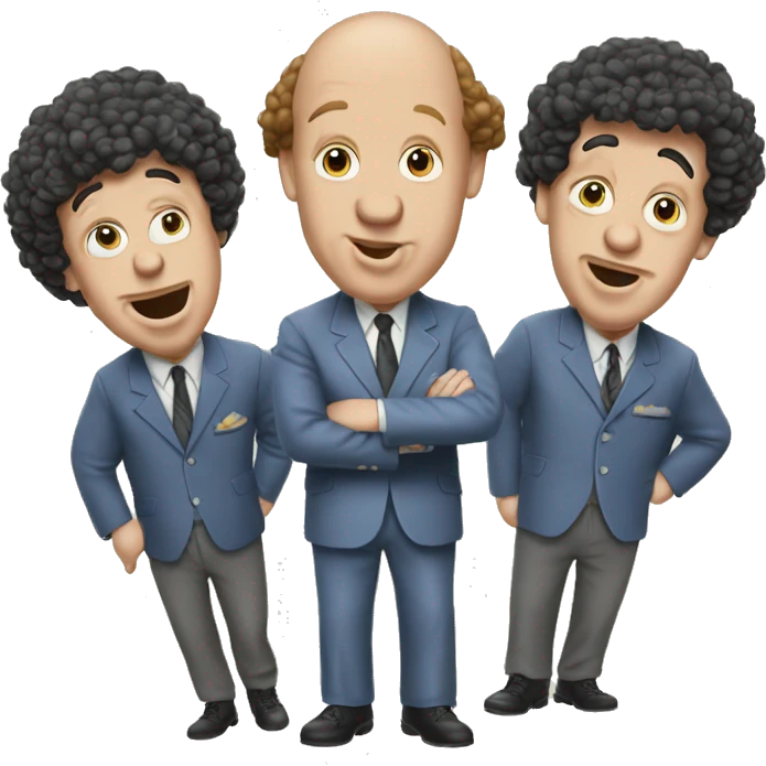 The Three Stooges Larry, Moe and Curly emoji