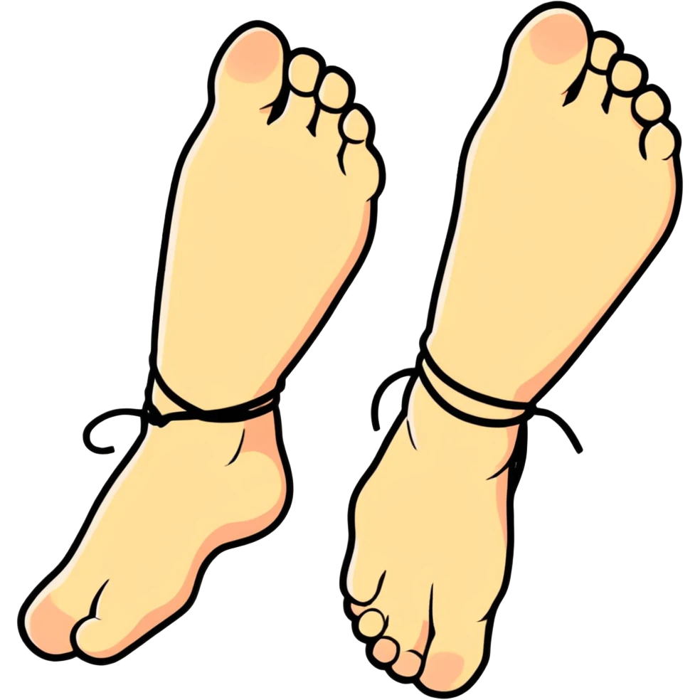 Feet tied up emoji