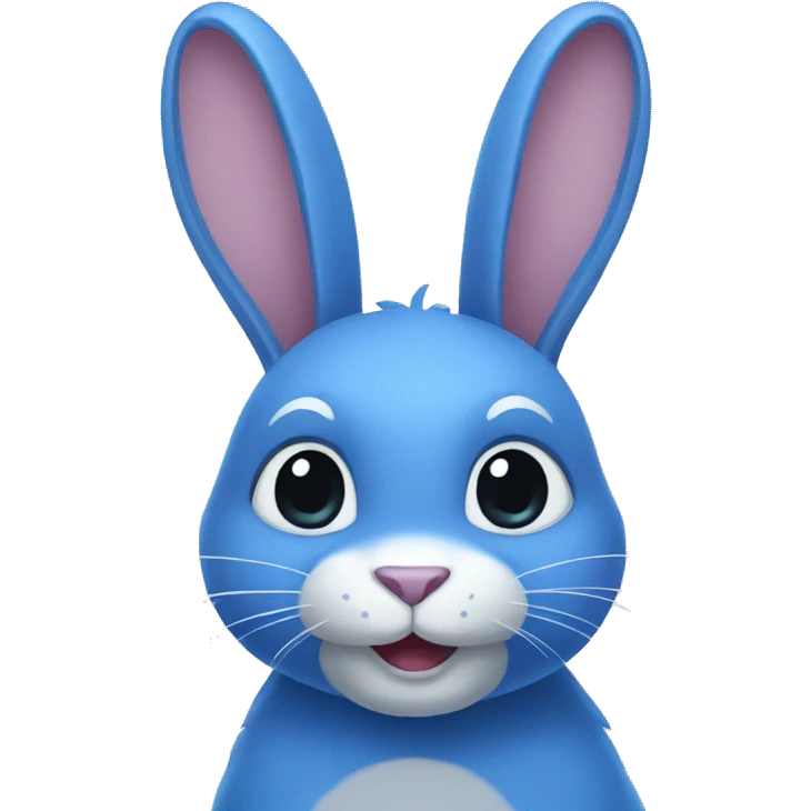 blue rabbit emoji