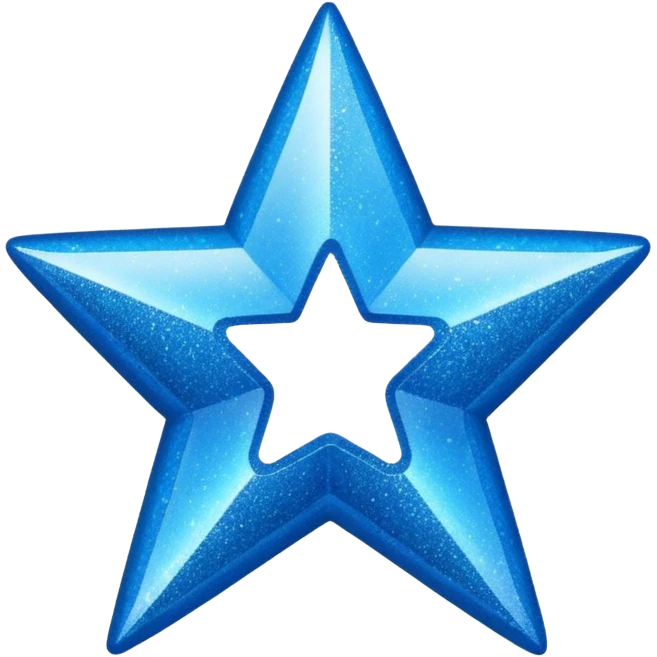 icon instagram em forma de estrela glitter blue emoji