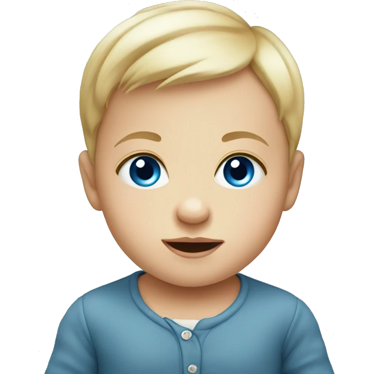 European baby with blue eyes emoji