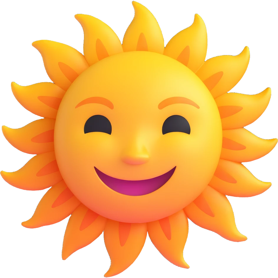 smiling sun emoji