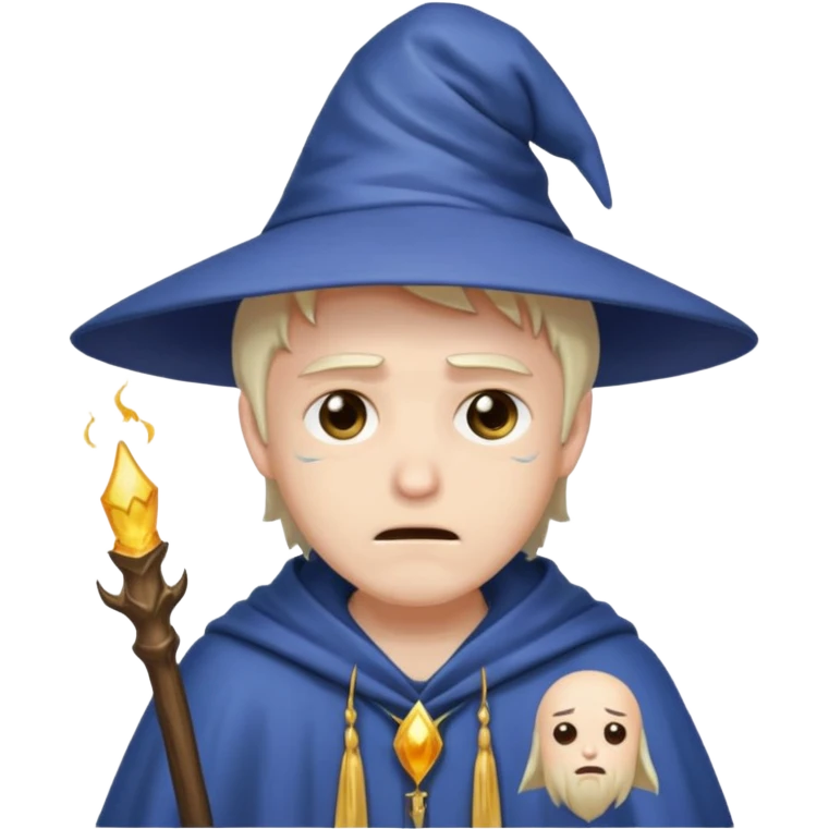 Male, mysterious wizard, 8 emojis, sad, happy, angry, confused, love, crying, neutral, random, no background, anime style emoji
