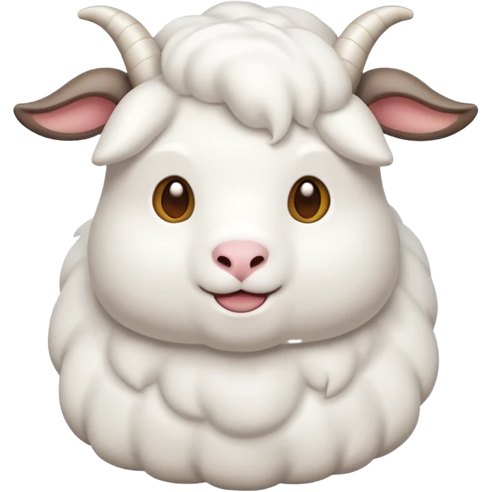 Make a marshmallow goat emoji emoji