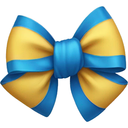 Blue bow emoji