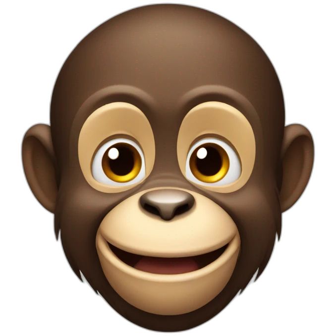 mischievous flat monkey emoji