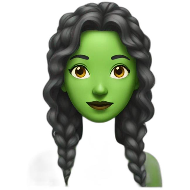 green skinned woman emoji