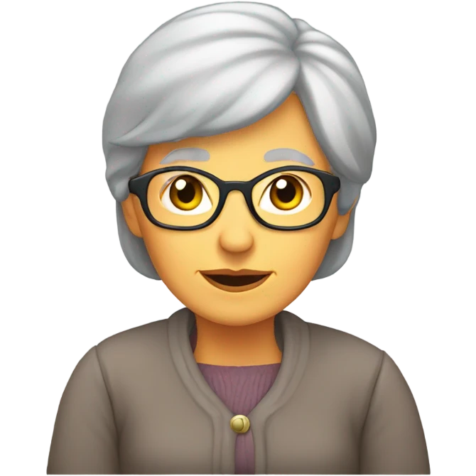 grandma back emoji