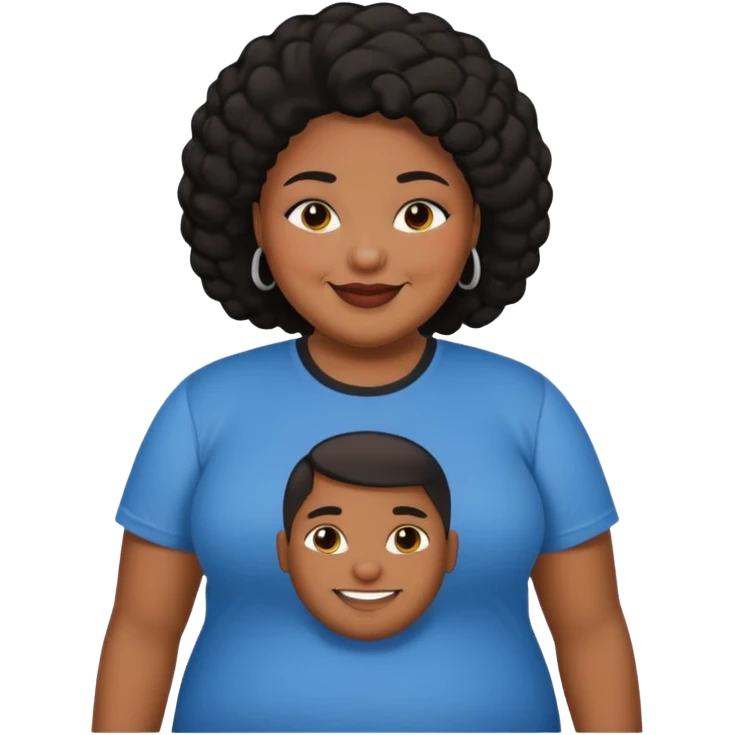 una persona gorda negra y prohibido emoji