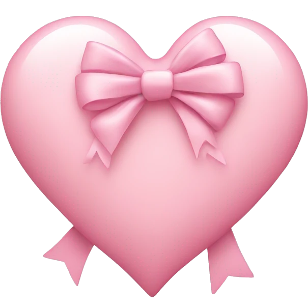 Light pink heart with bow  emoji