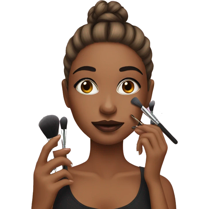 Girl doing makeup emoji
