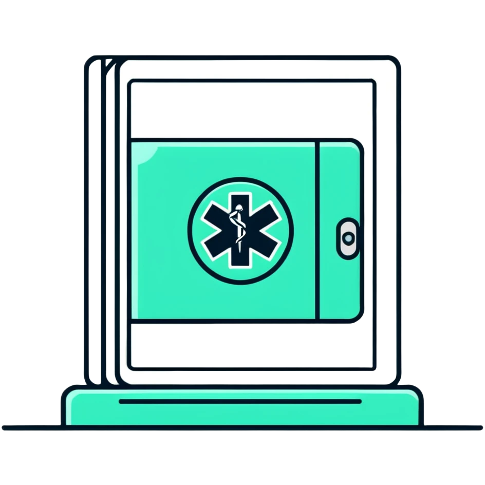 Hospital network security icon emoji