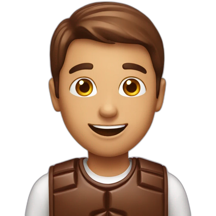 saboreando chocolate emoji