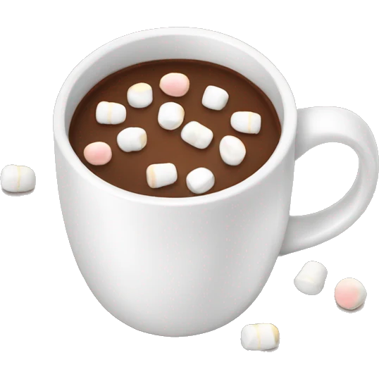 Hot cocoa with mini marshmallows  emoji