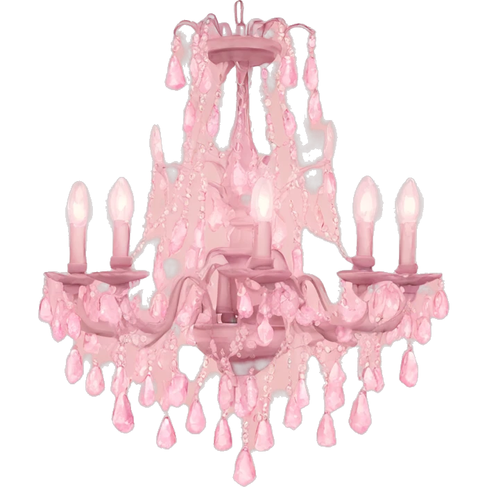 Light Pink Chandelier with crystals  emoji