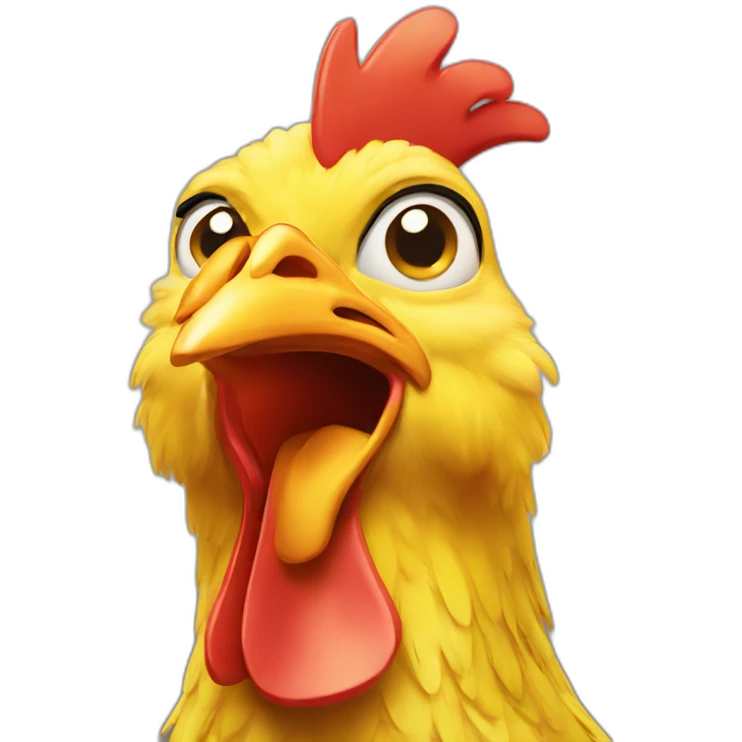 chicken queen happy emoji