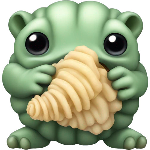 Cute Tardigrade eating  emoji