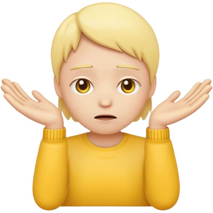 sad dissapointed emoji with hands emoji