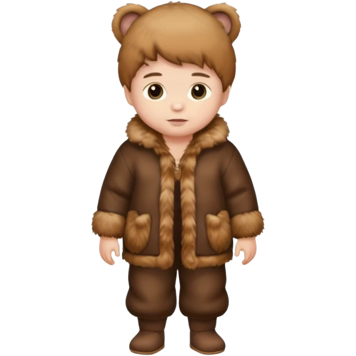 a full body of baby boy wearing fur clothing



















 emoji