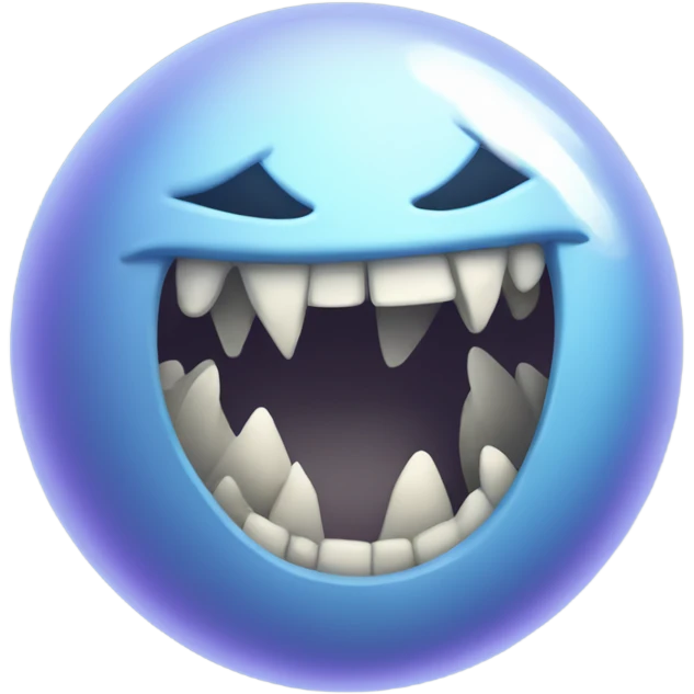 Bubble with sharp teeth emoji