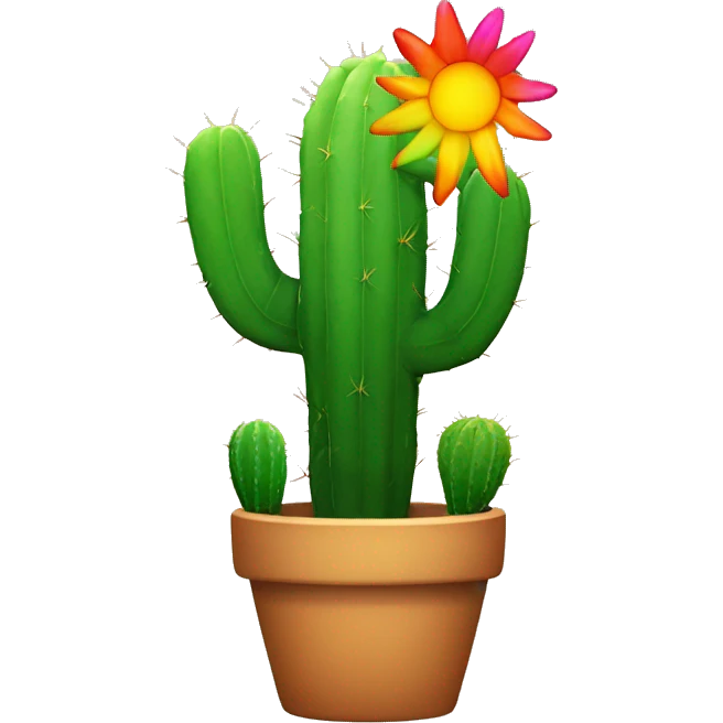 rainbow cactus emoji