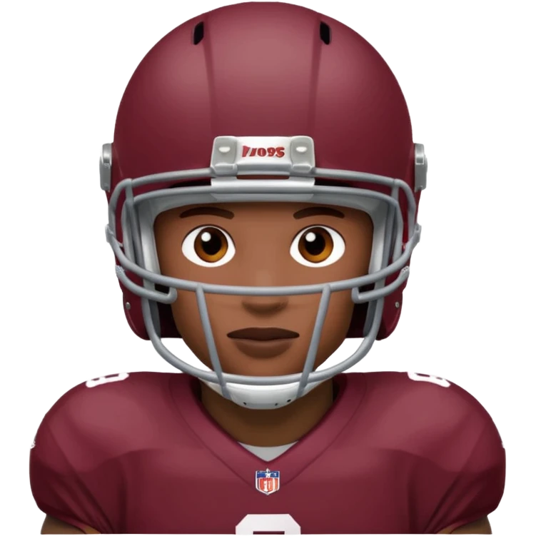 college football player Maroon color emoji