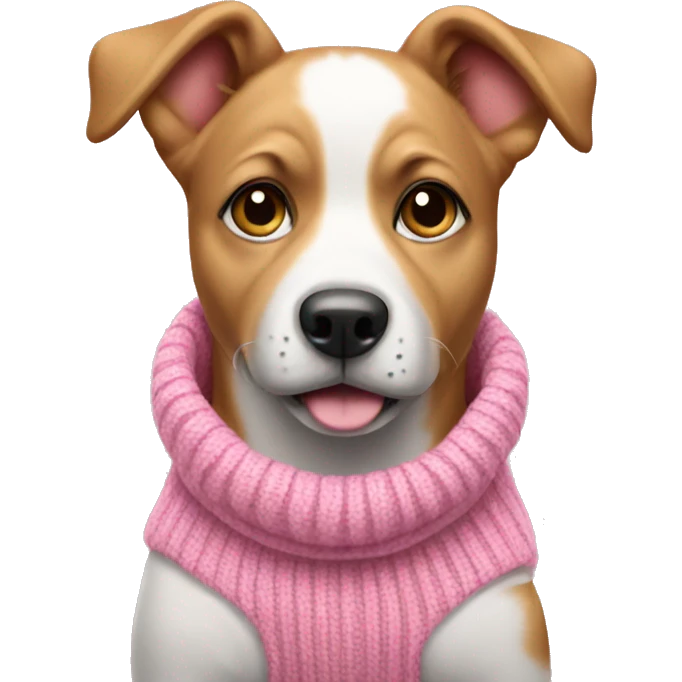 dog in pink sweater emoji