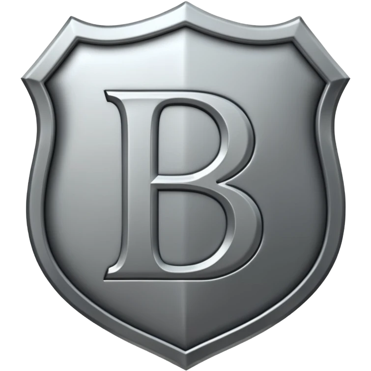 Shield with letter B emoji