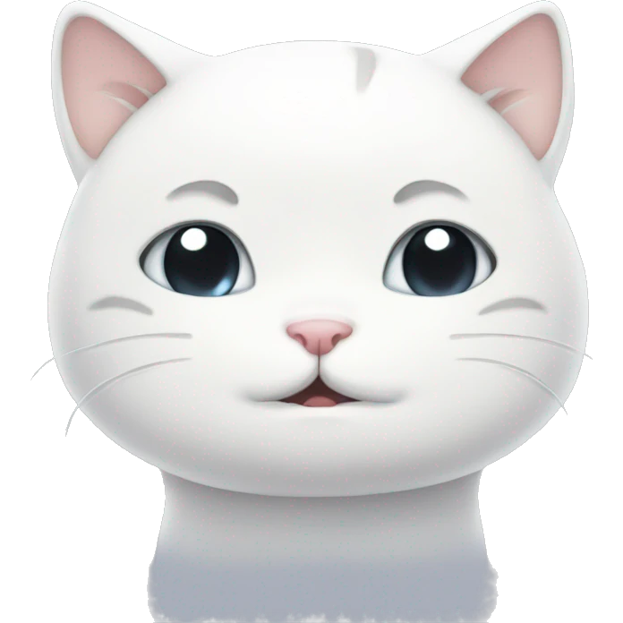 crying white cat kawaii cute emoji