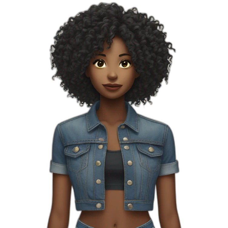 hair girls denim album cover emoji