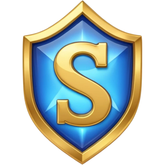 Create a custom emoji badge featuring a stylized letter “S”. Style it after the Challenger rank from League of Legends. Use gold & sapphire blue colors, radiant glow effects, and a majestic, high-prestige frame and elite aura.
 emoji