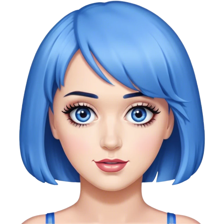 Katy perry with her blue wig emoji