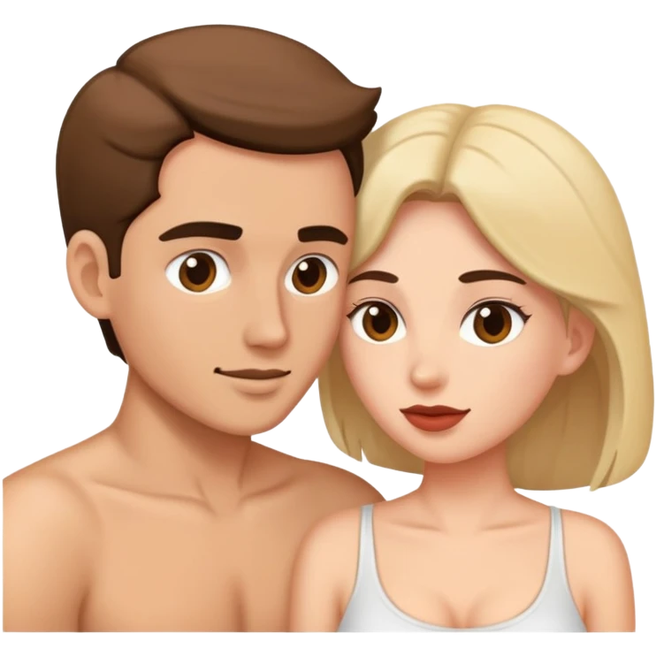 Standard woman and man emoji have sex emoji
