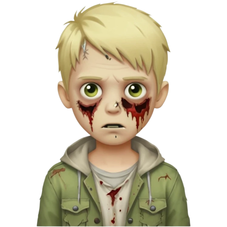 boy zombie with blonde hair emoji
