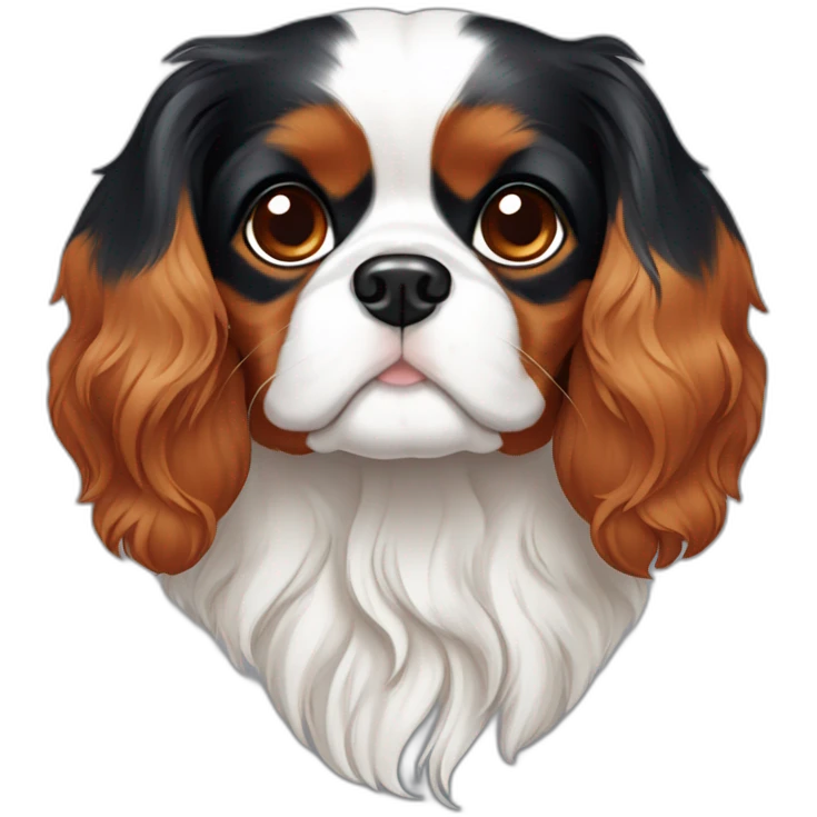 cavalier king charles spaniel tricolor emoji