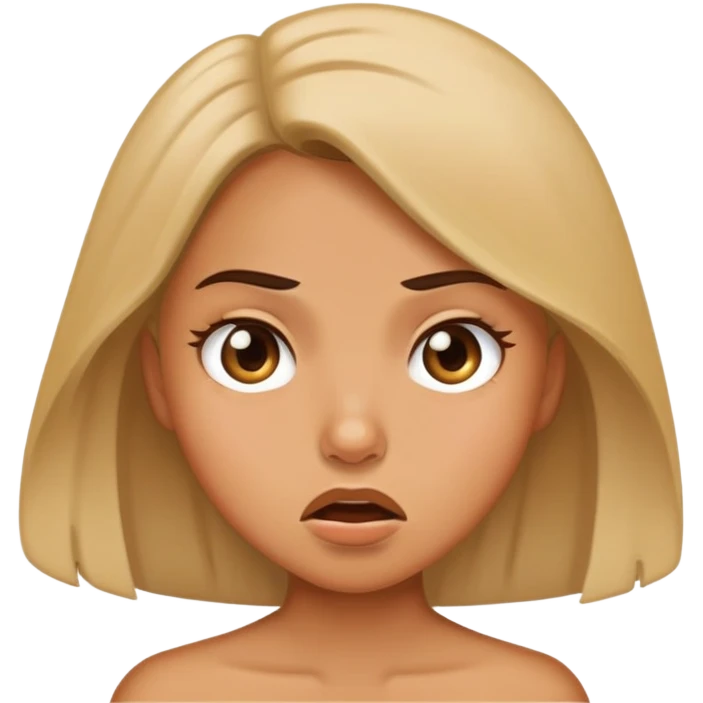 girl with stank face emoji