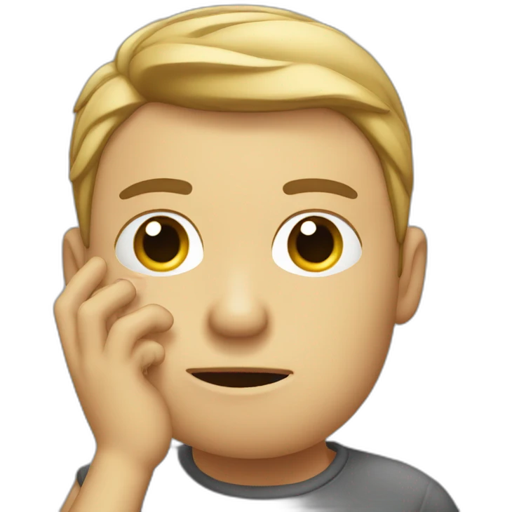 Puzzled man scratching head emoji