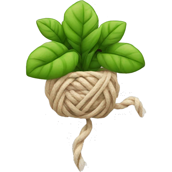 plant and yarn emoji