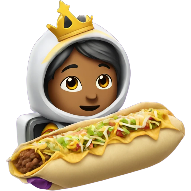 King Von on a rocket ship eating a burrito  emoji