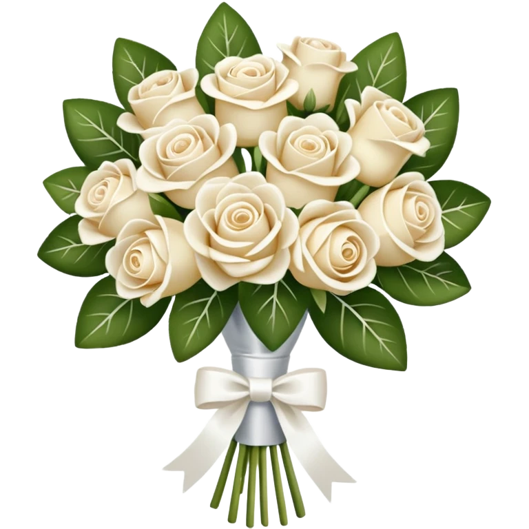 cream and white bouquet emoji